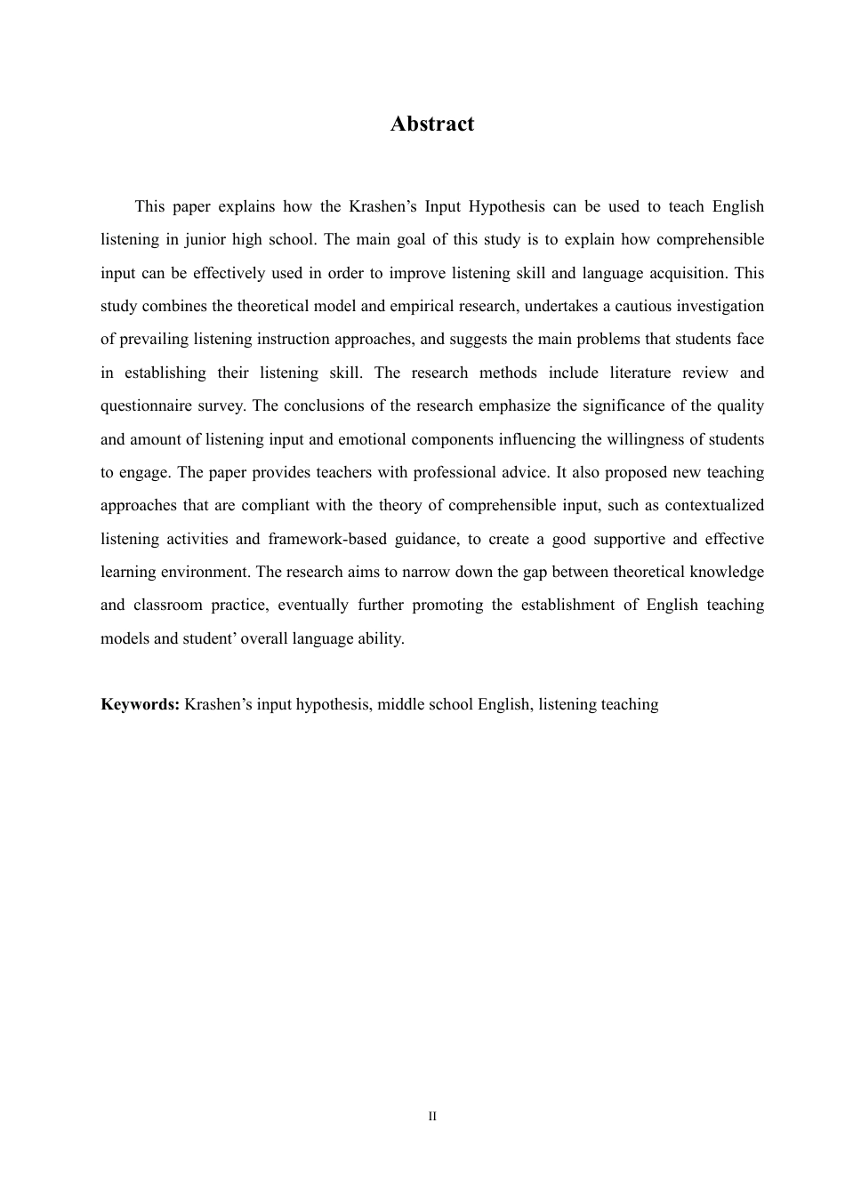 25年CH 克拉申的输入假说在初中英语听力教学中的应用研究 6月-约56526字符终稿.pdf_第3页