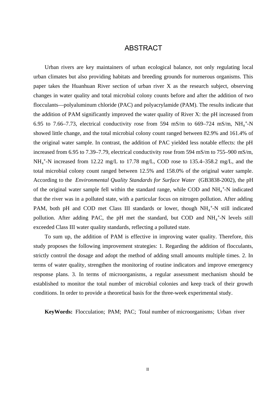 25年CH环境科学-投加絮凝剂对X河水质及微生物菌落变化的影响终版-约13391字符.docx_第2页