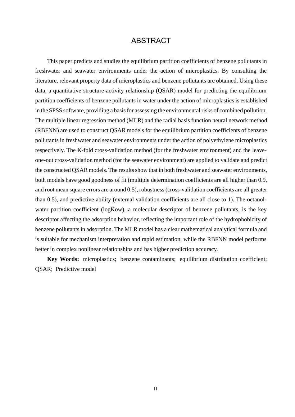 25年CH环境工程-微塑料作用下水中苯类污染物的平衡分配系数预测研究终版-约17798字符.docx_第2页