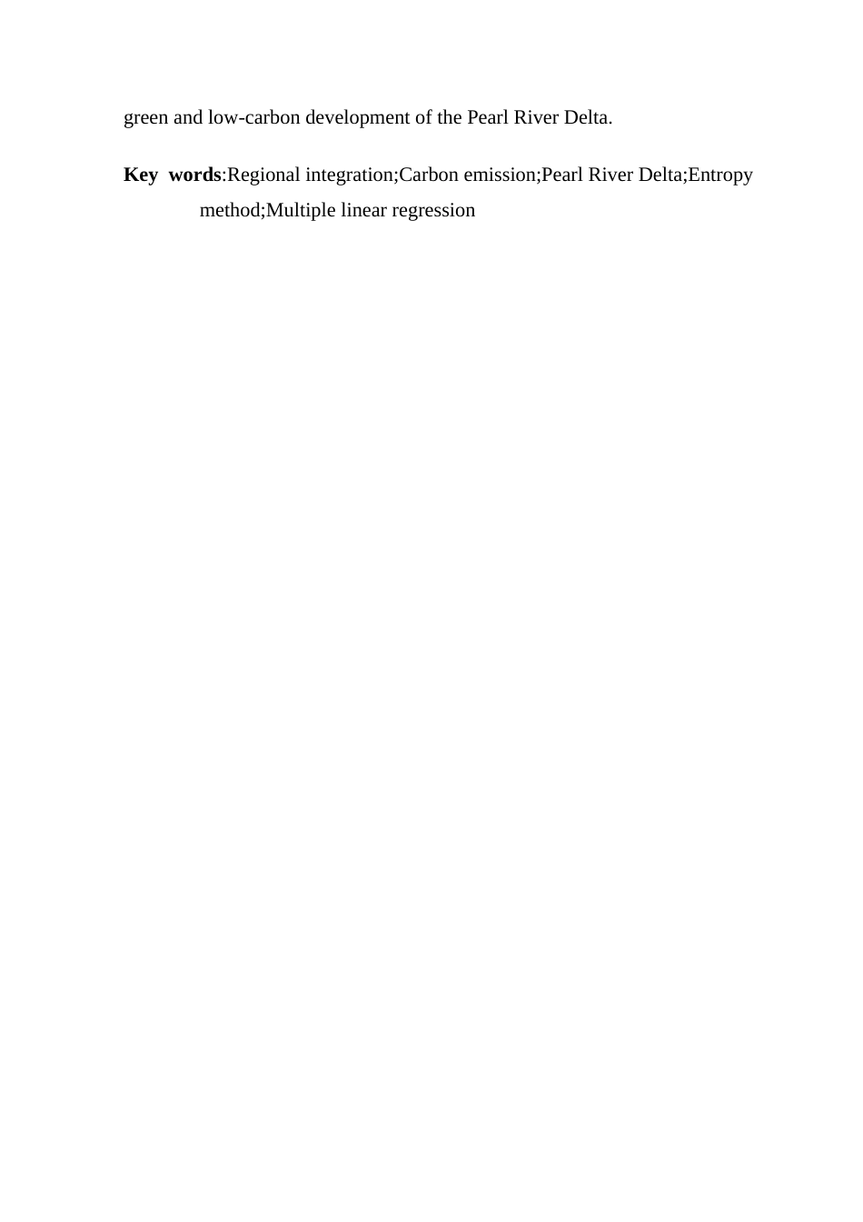 25年CH自然地理与资源环境 关键词：区域一体化；碳排放；珠三角；熵值法；多元线性回归最终稿-约20816字符.docx_第3页
