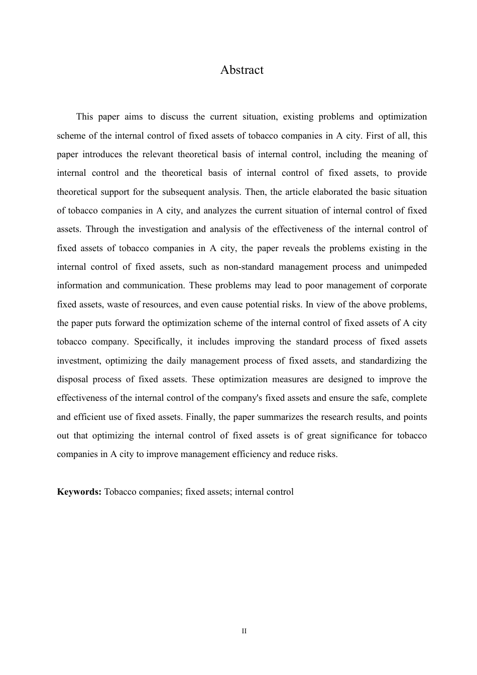 25年CH会计学 A 市烟草公司固定资产内部控制优化研究-约14364字符.pdf_第2页
