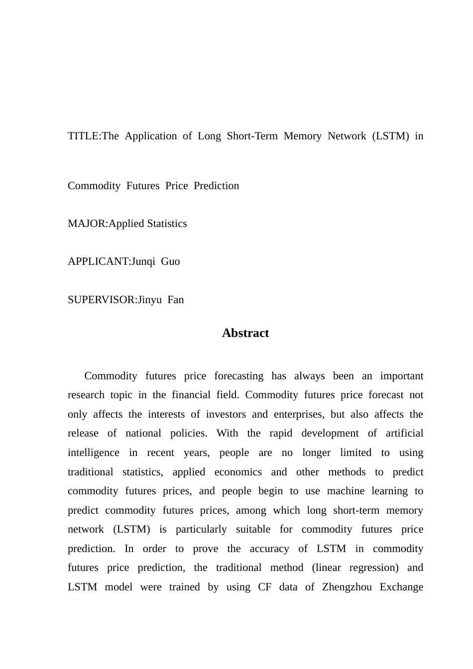 25年CH应用统计学 郭骏麒基于长短期记忆网络（LSTM)在商品期货价格预测中的应用终稿-约21743字符.docx_第2页