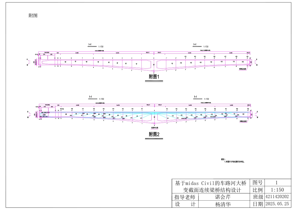 25年CH土木工程 基于midas-Civil的车路河大桥变截面连续梁桥结构设计-附件图.pdf_第1页