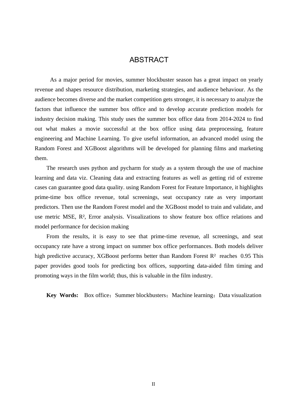 25年CH数据科学与大数据技术-暑期档电影票房影响因素与预测模型研究终版-约21534字符.docx_第2页