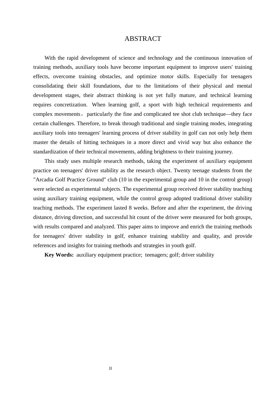 25年CH休闲体育-辅助器材练习对青少年高尔夫-号木击球稳定性的实验研究终版-约12987字符.docx_第2页