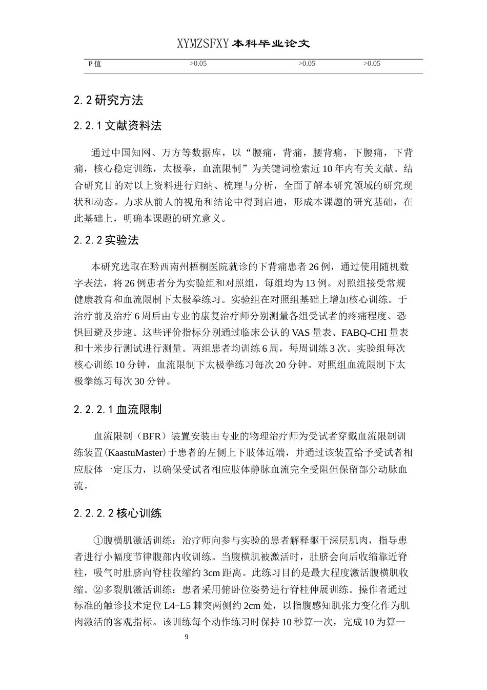 25年CH运动康复 血流限制下核心训练联合太极拳治疗下背痛的疗效终版论文2(终)-约10194字符.docx_第7页