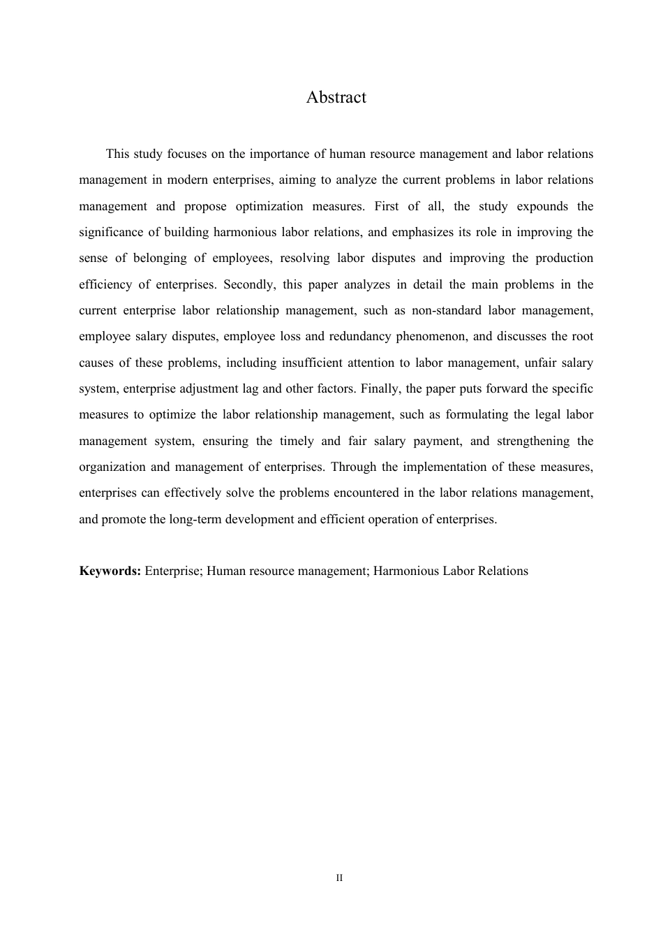 25年CH人力资源管理-探析人力资源管理中构建和谐劳动关系的优化路径-约11560字符.pdf_第2页