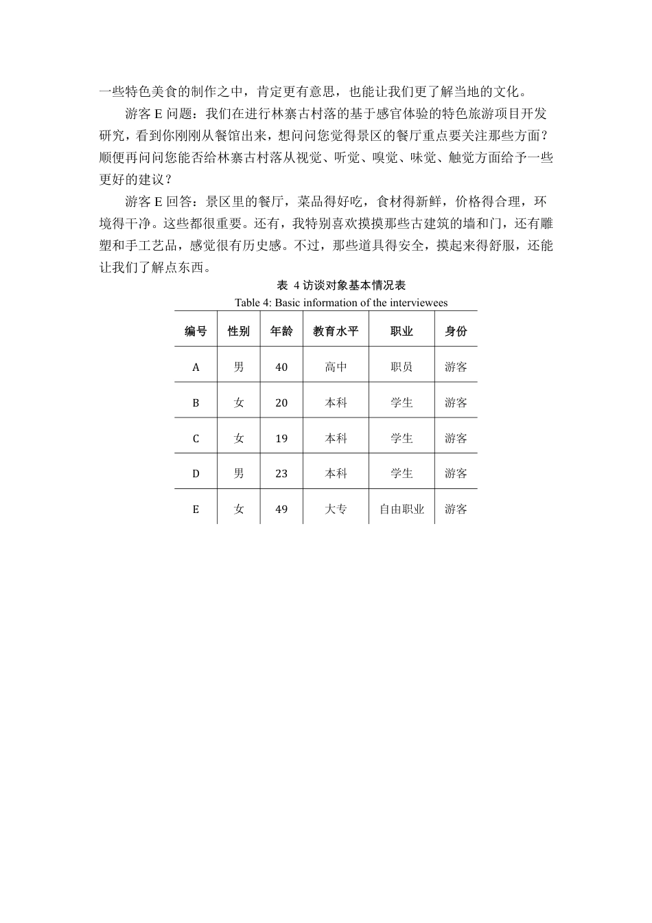 25年CH旅游管理 附录1：访谈记录游客A问题：我们在进行感官体验的研究，看到你刚刚在欣赏这些荷花池.pdf_第2页