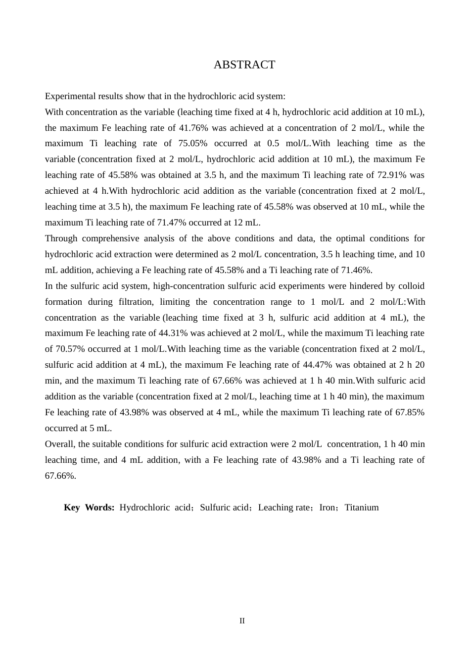 25年CH环境科学与工程-酸法提取高炉渣中Fe和Ti元素的影响因素研究终版-约14174字符.docx_第2页