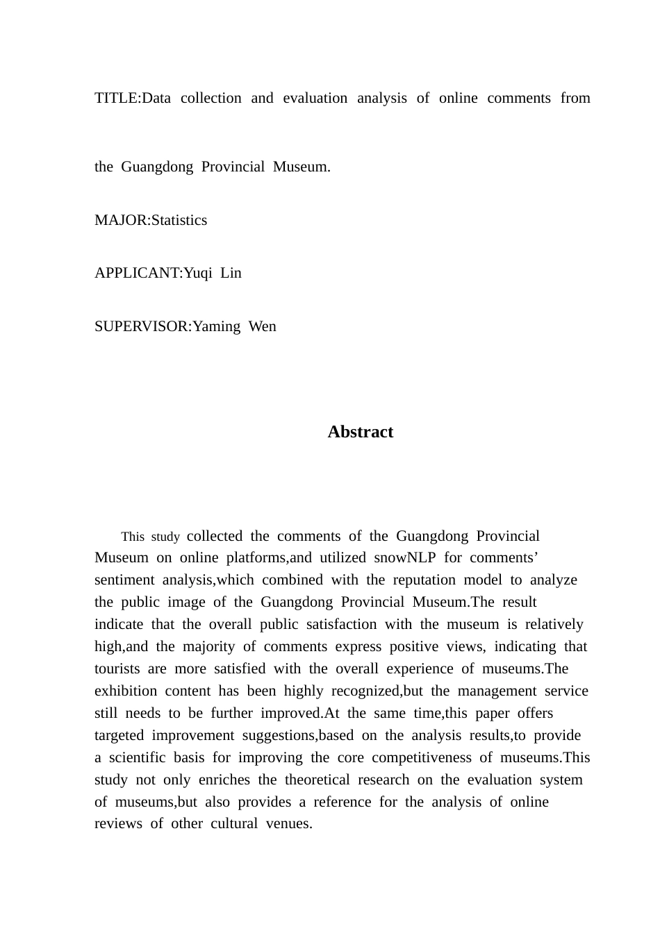 25年CH统计学 广东省博物馆网络评论的数据采集与评价分析终稿-约11370字符.docx_第3页