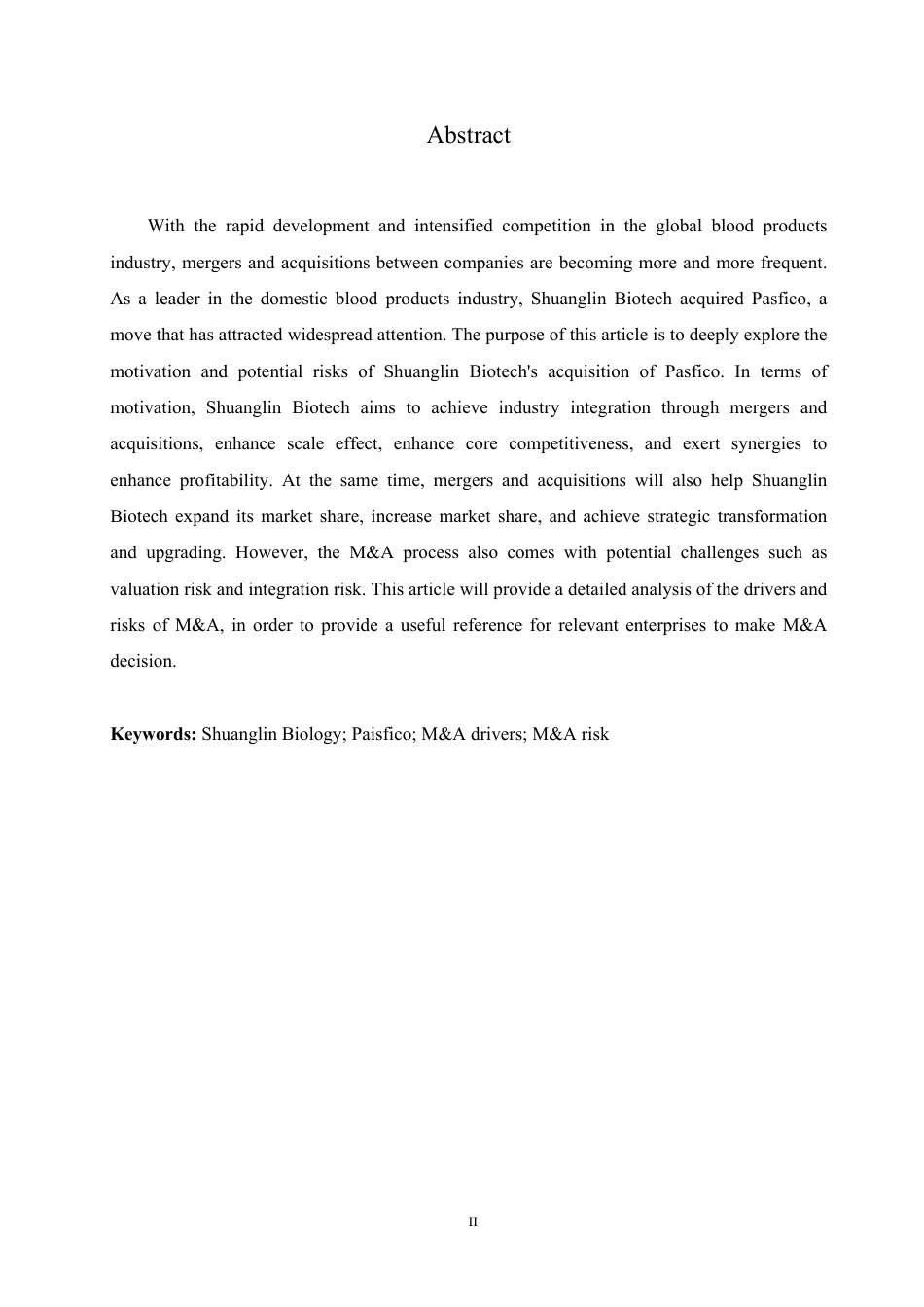 25年CH会计学 探究双林生物并购派斯菲科的动因及风险分析-约10854字符.pdf_第2页