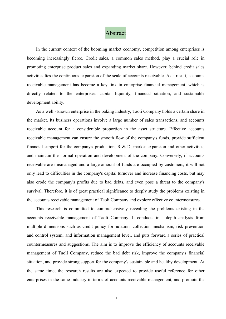 25年CH会计学 桃李公司应收账款存在的问题及对-约17772字符.pdf_第2页