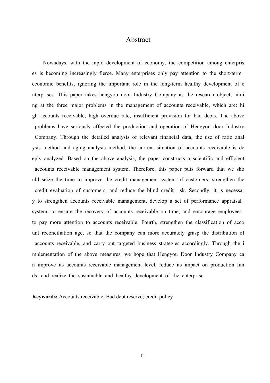 25年CH会计学 恒优门业公司应收账款管理研究-约12023字符.pdf_第2页