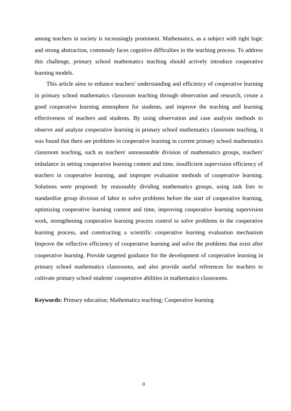 25年CH小学教育 小学数学课堂教学中合作学习存在的问题及解决策略-约17097字符.doc_第2页