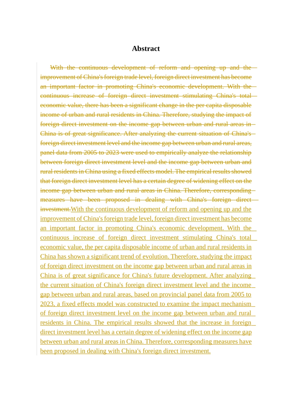 25年CH国际经济与贸易 关键词：外商直接投资；城乡收入差距；城乡差距终稿-约9275字符.docx_第3页