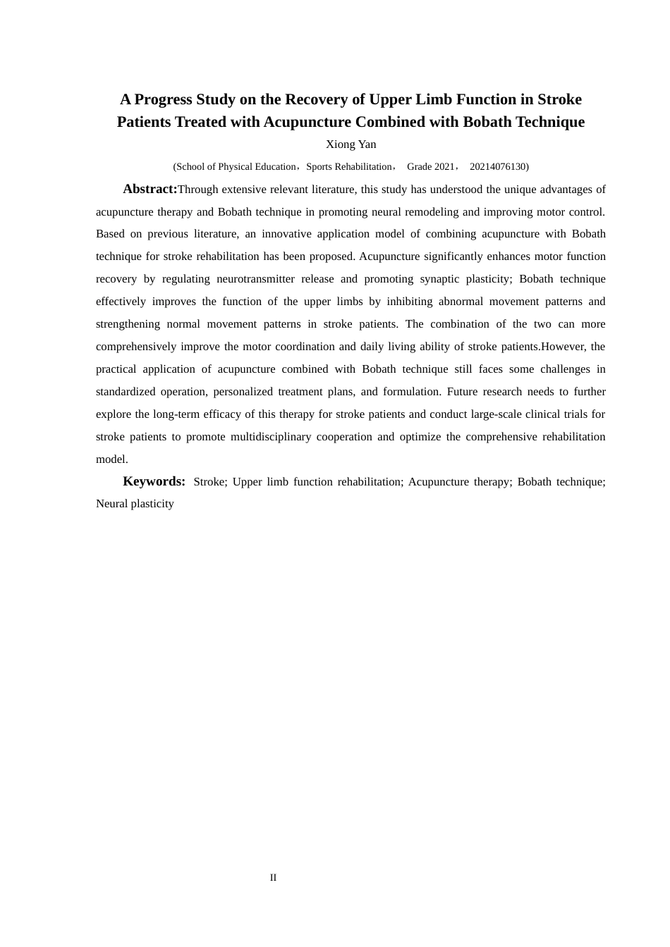 25年CH运动康复 关键词：脑卒中；上肢功能康复；针刺疗法；Bobath技术；神经可塑性终稿-约10801字符.docx_第4页