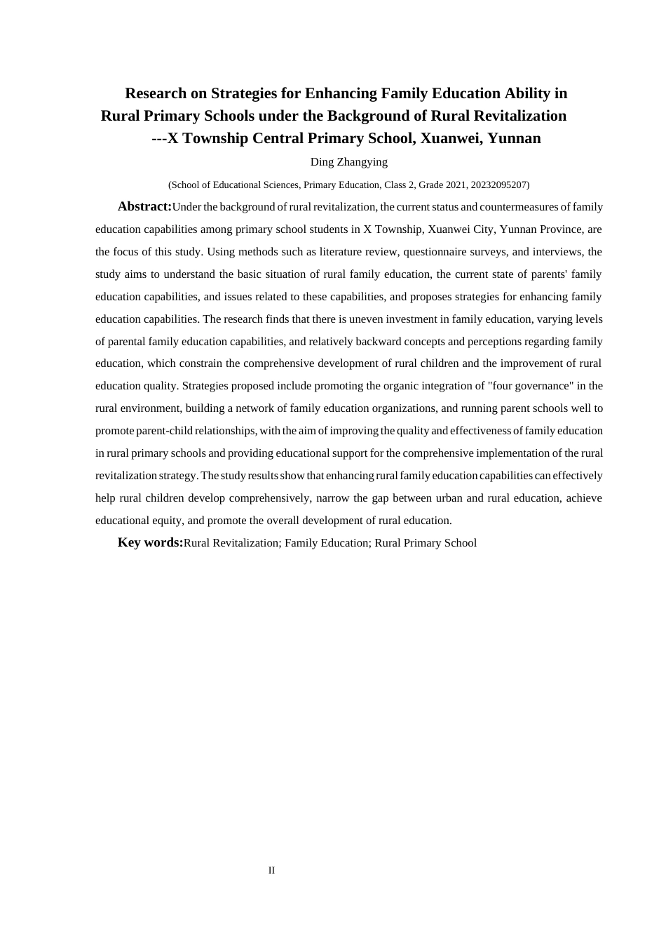 25年CH小学教育-乡村振兴；家庭教育；乡村小学(终)-约23348字符.docx_第2页