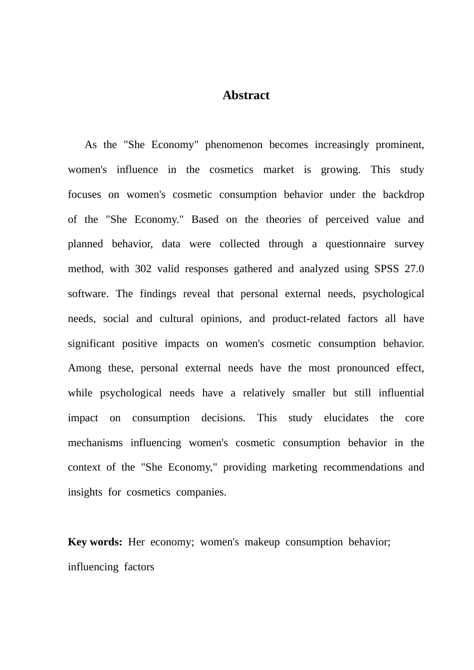 25年CH国际商务 她经济背景下女性彩妆消费行为影响因素研究终稿-约13953字符.docx_第3页
