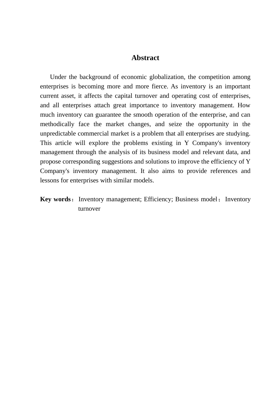 25年CH会计学 企业存货管理问题研究--以Y公司为例终稿-约10498字符.docx_第3页