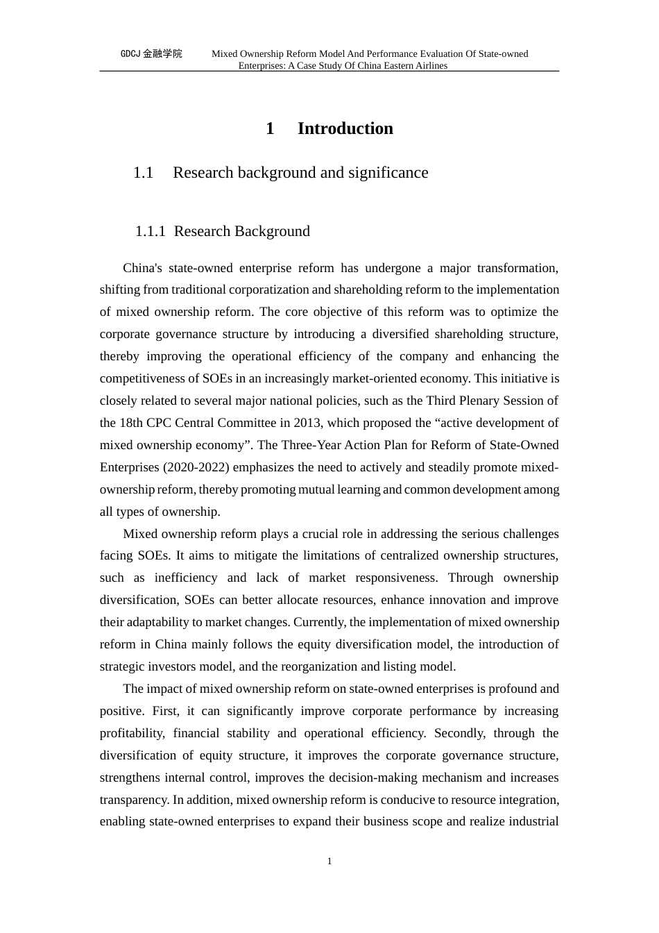 25年CH金融学英语 国有企业混合所有制改革模型与绩效评价--以中国东方航空为例终稿-约86650字符.docx_第7页