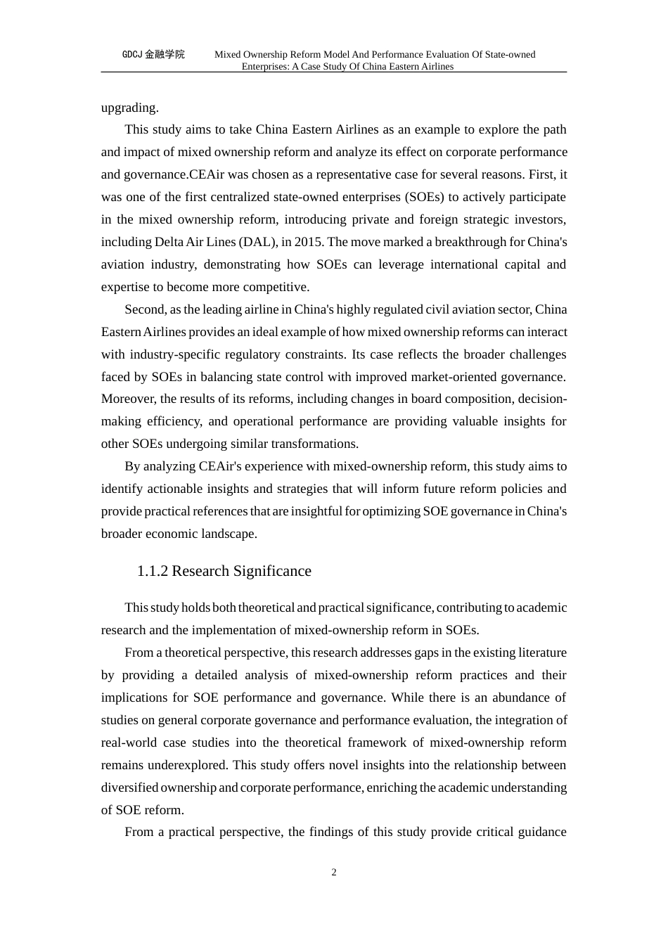 25年CH金融学英语 国有企业混合所有制改革模型与绩效评价--以中国东方航空为例终稿-约86650字符.docx_第8页
