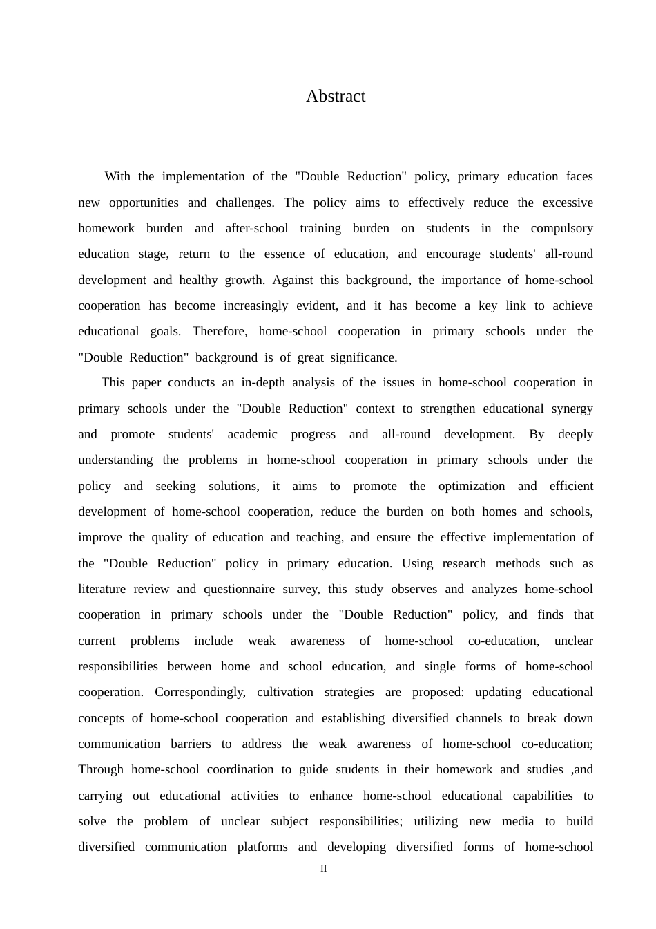 25年CH小学教育 “双减”背景下小学家校合作的问题及对策-约19875字符.doc_第2页