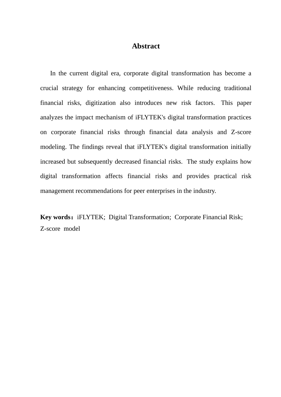 25年CH全英语财务管理-i-F-L-Y-T-E-K数字化转型对企业财务风险的影响研究终稿-约48399字符.docx_第3页