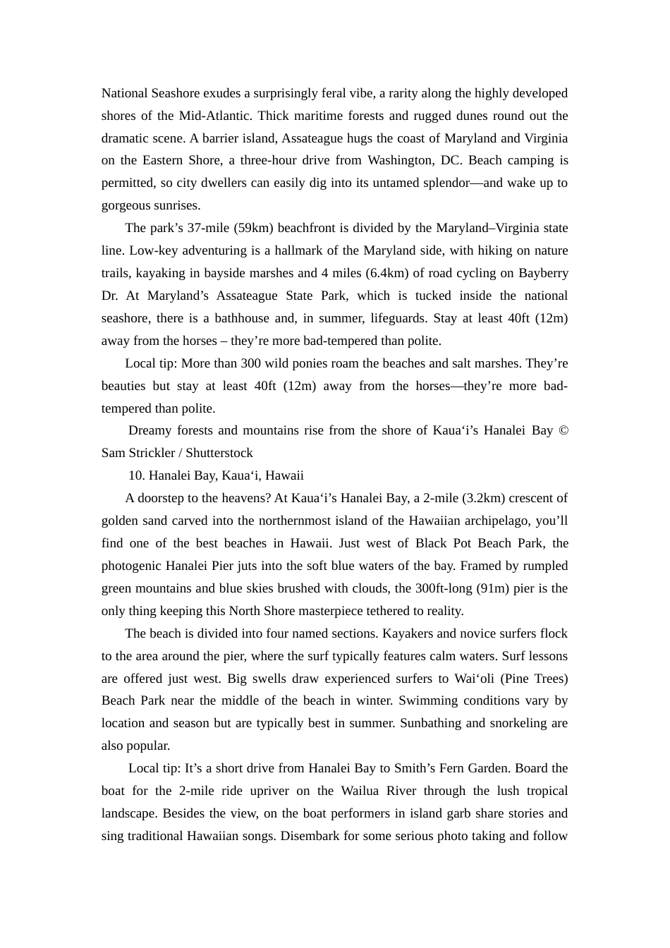 25年CH翻译学美国最好的海滩在哪里？一起来探索和享受这28个海岸线目的地吧！》翻译实践报告AReporto.doc附录1原文 ne.doc_第5页