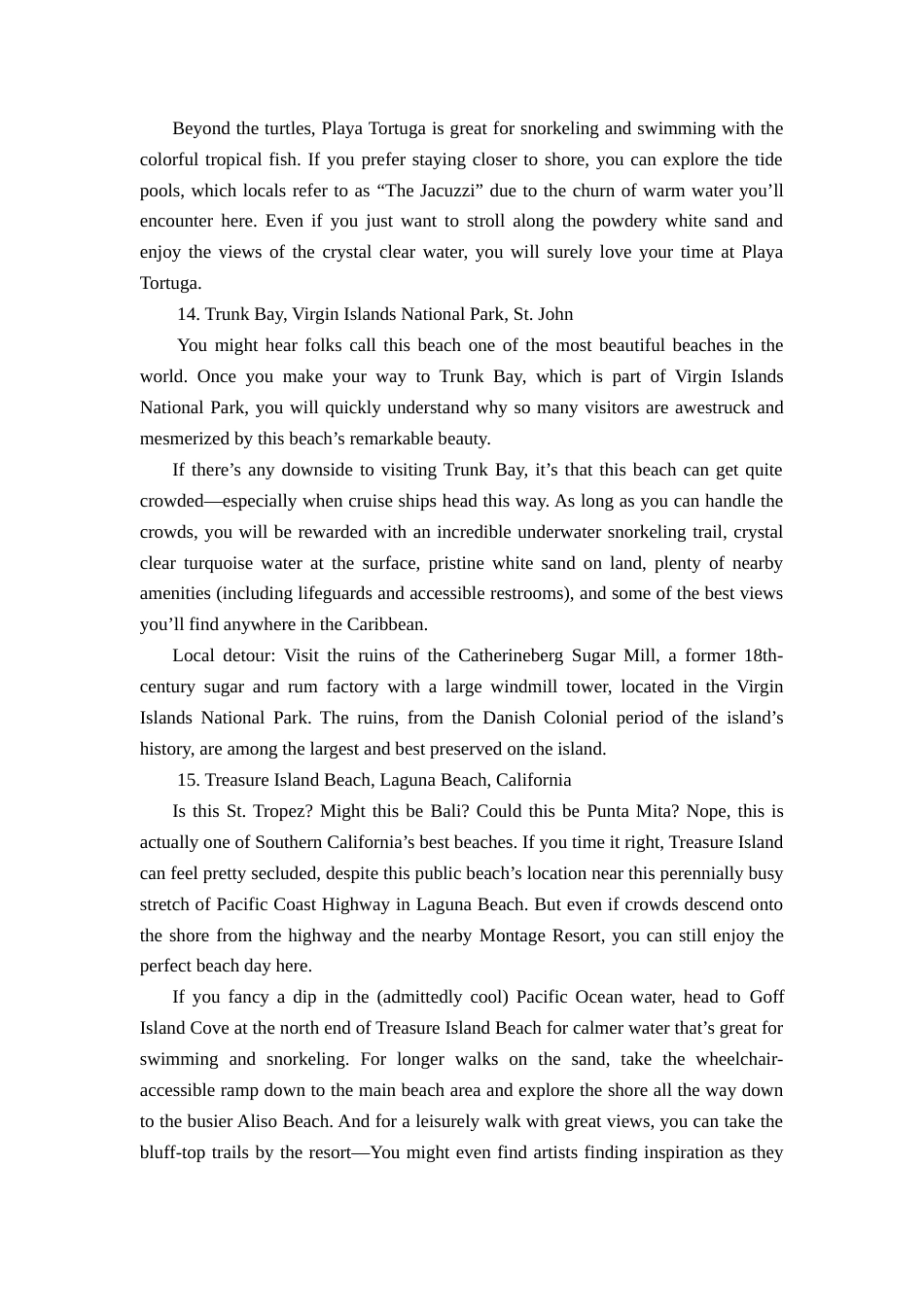 25年CH翻译学美国最好的海滩在哪里？一起来探索和享受这28个海岸线目的地吧！》翻译实践报告AReporto.doc附录1原文 ne.doc_第7页