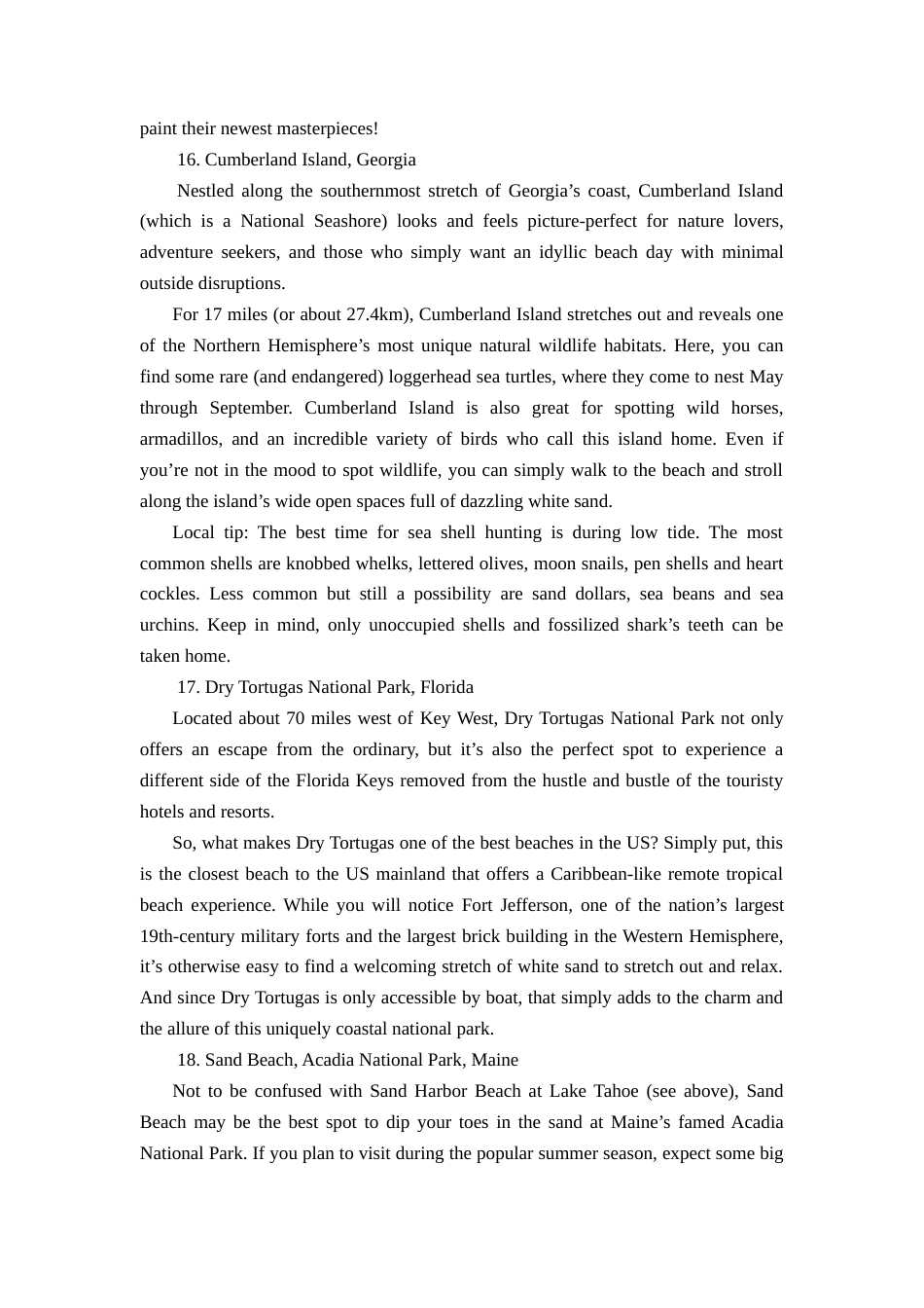 25年CH翻译学美国最好的海滩在哪里？一起来探索和享受这28个海岸线目的地吧！》翻译实践报告AReporto.doc附录1原文 ne.doc_第8页