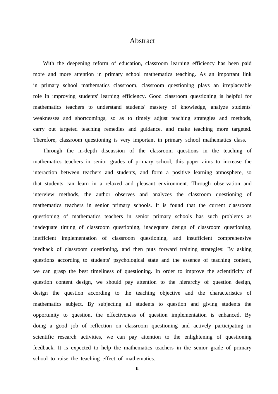 25年CH小学教育 小学高年级数学教师课堂提问存在的问题及对策-约14855字符.docx_第2页