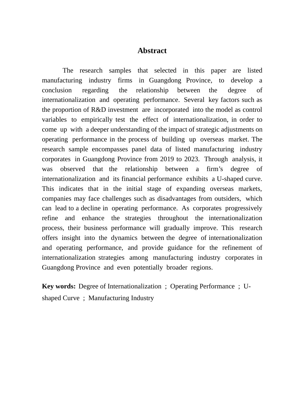 25年CH国际商务 企业国际化经营水平对经营绩效的影响研究-基于广东省制造业上市企业的实证检验终稿-约26663字符.docx_第3页