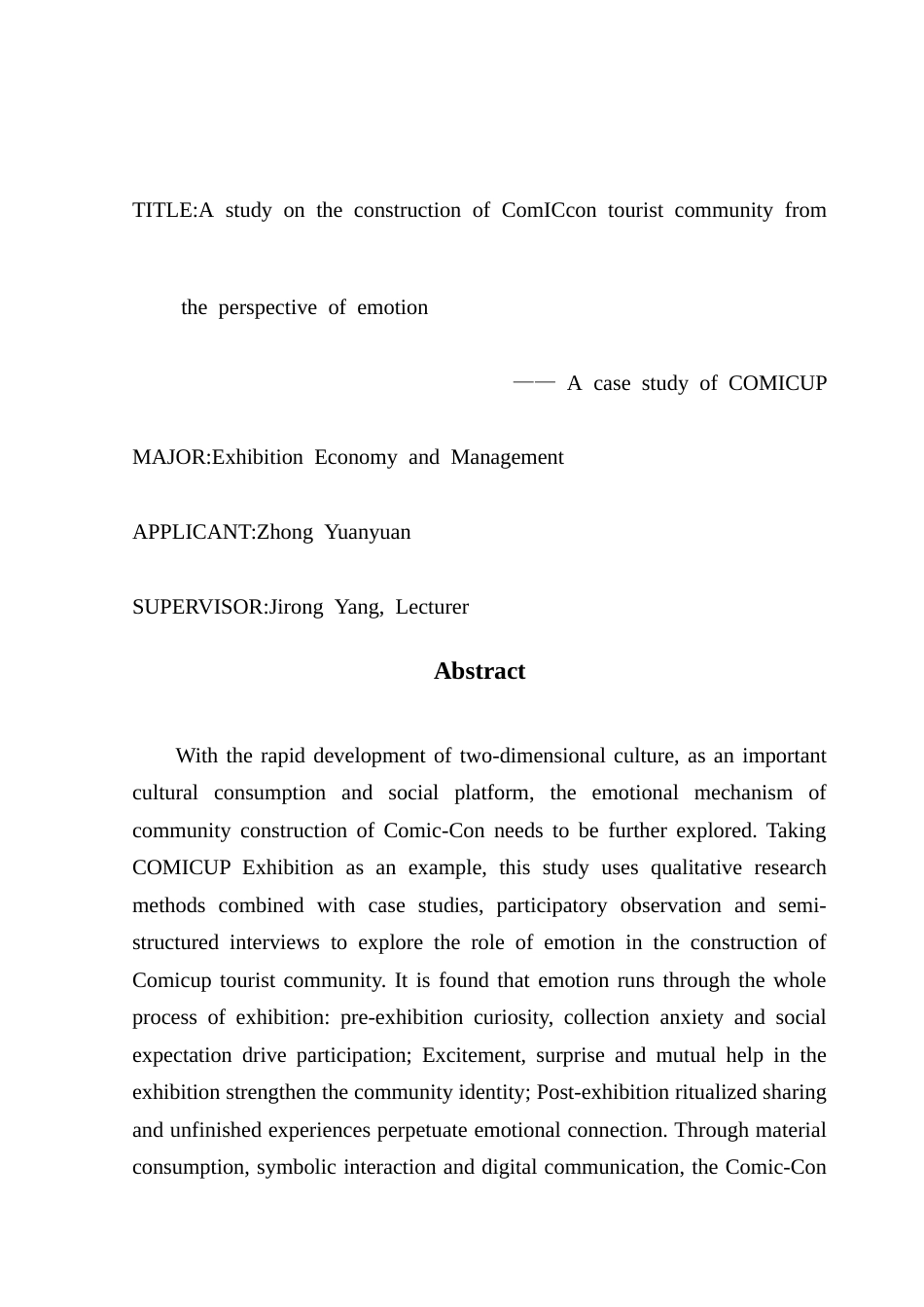 25年CH会展经济管理 情感视角下漫展旅游者社群建构研究-以COMICUP囧猫娘为例-约26052字符.doc_第2页