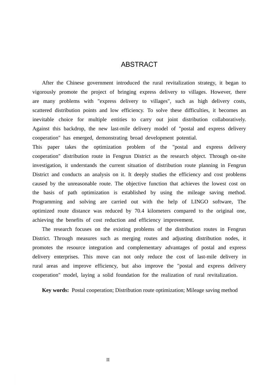 25年CH物流管理-丰润区“邮快合作”配送路线优化研究终稿-约15426字符.docx_第3页