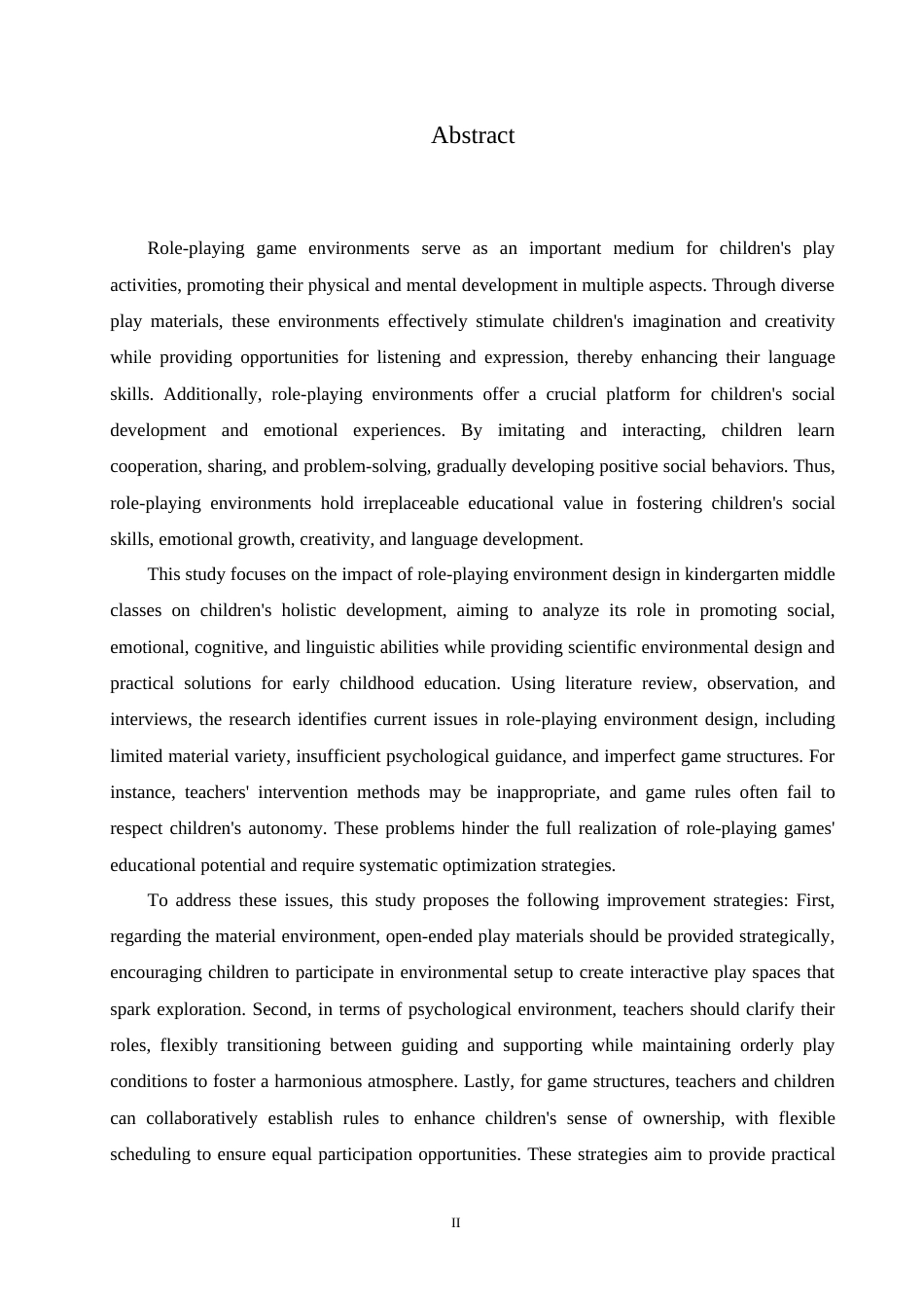 25年CH学前教育 幼儿园中班角色游戏环境创设中存在的问题及解决对策- （修改）(1).doc_第2页