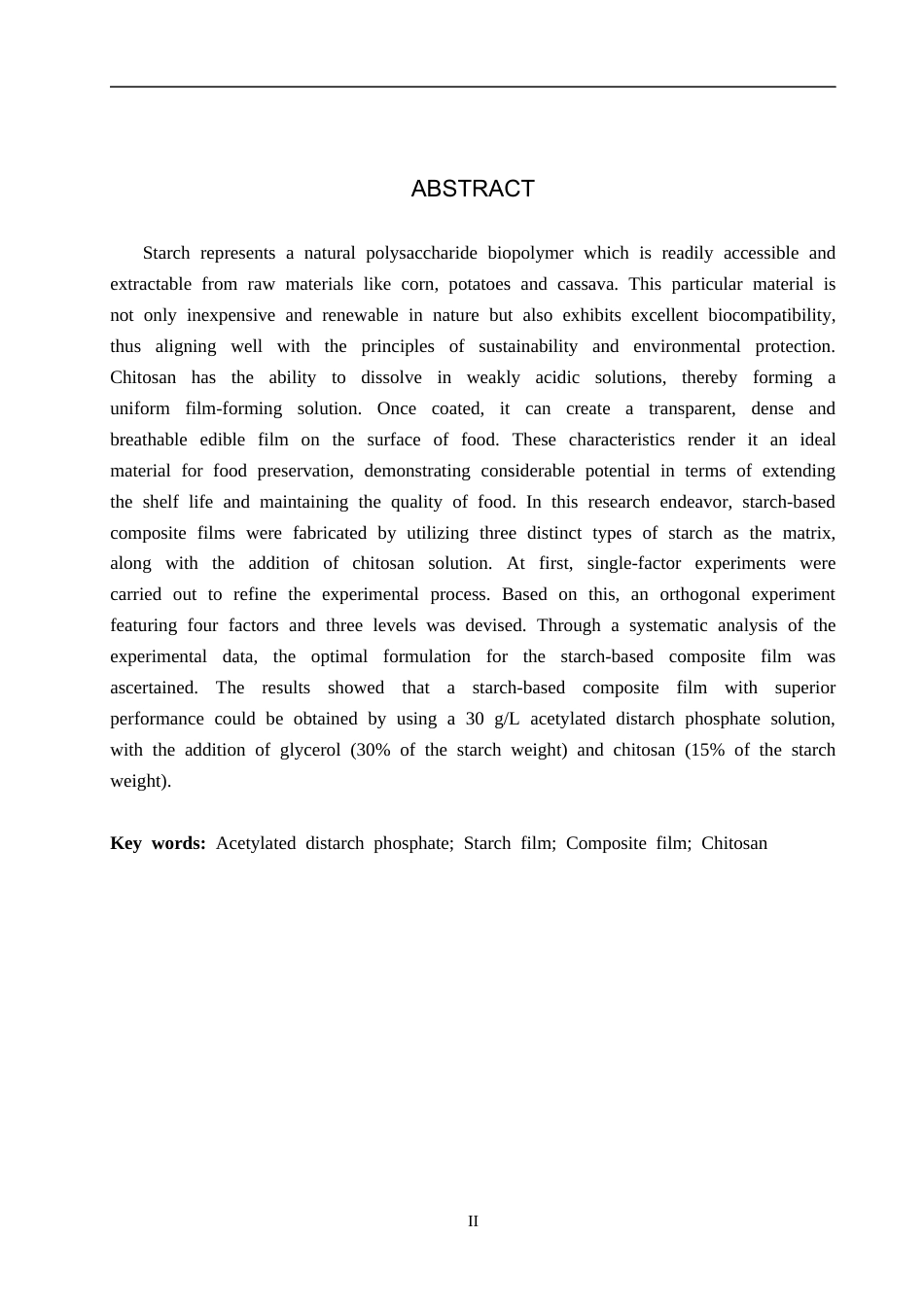 25年CH制药工程 乙酰化二淀粉磷酸酯-壳聚糖复合膜的制备与工艺优化 -约9748字符.docx_第2页