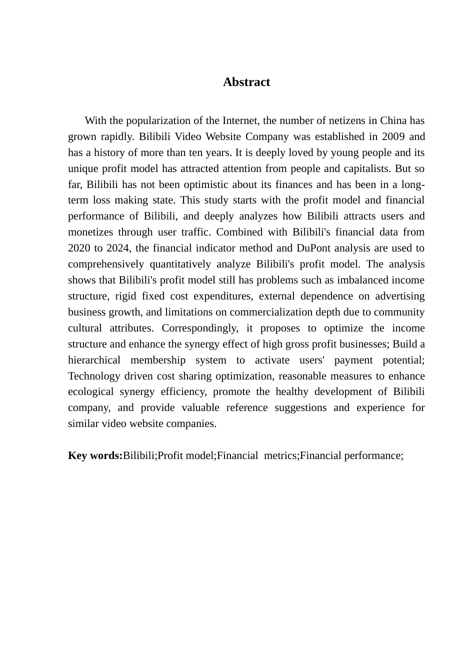 25年CH会计学 哔哩哔哩的盈利模式及其财务绩效研究-约24472字符.doc_第2页
