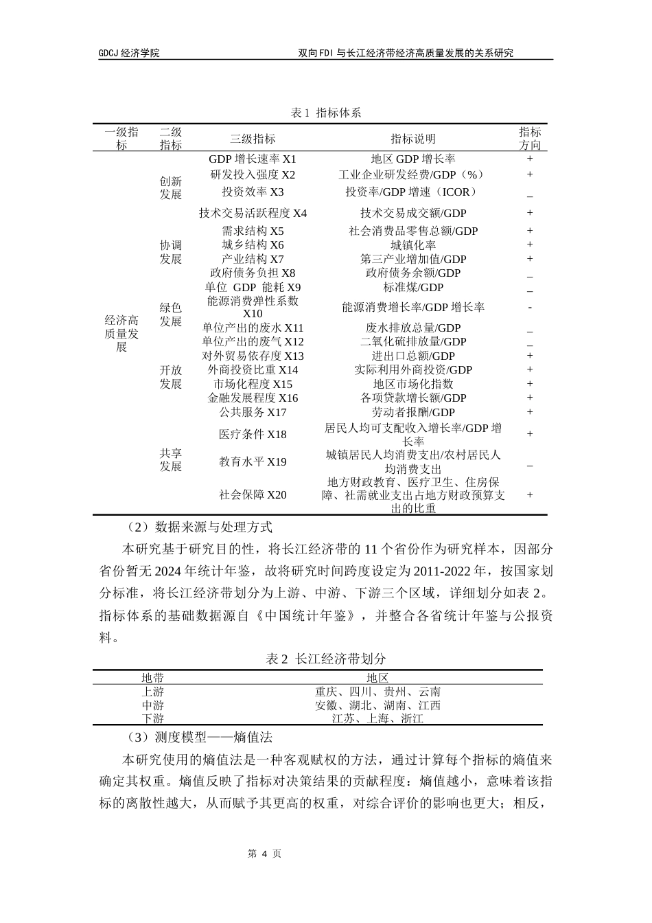 25年CH经济统计学 关键词：双向FDI，经济高质量发展，倒U型关系，长江经济带终稿-约14245字符.docx_第8页