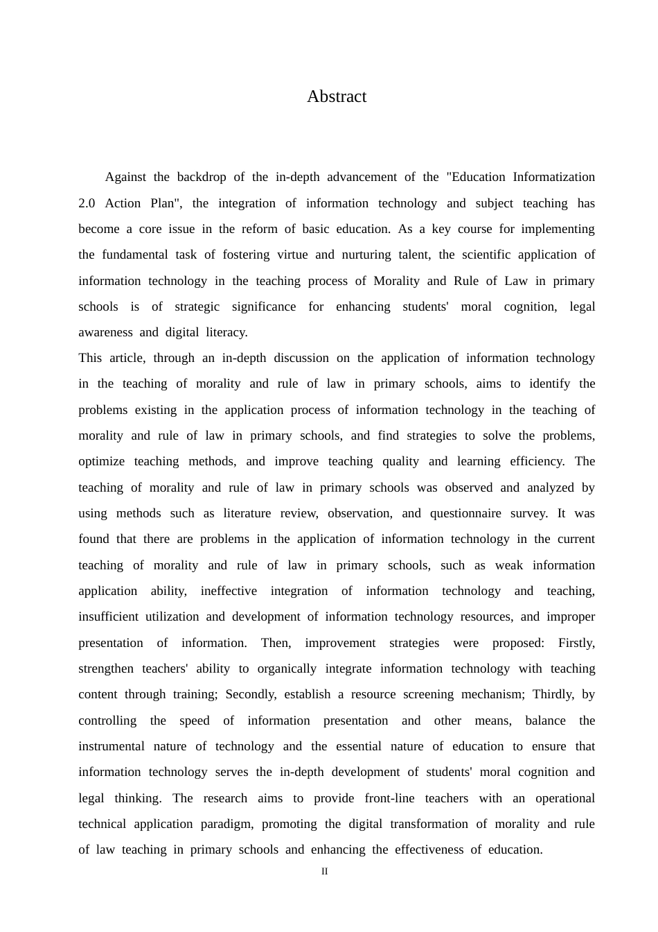 25年CH小学教育 小学道德与法治教学中信息技术应用存在的问题及对策(1)-约18782字符.doc_第2页