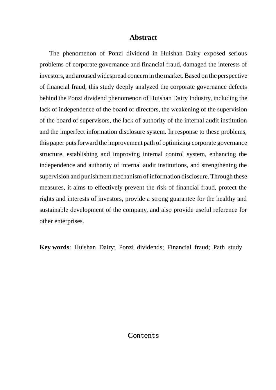25年CH全英语财务管理-从财务欺诈角度分析辉山乳品庞氏股息现象最终稿-约61729字符.docx_第2页