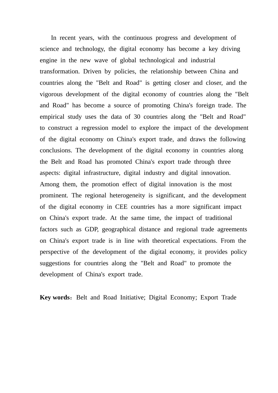 25年CH国际商务 关键词：一带一路；数字经济；出口贸易终稿-约12983字符.docx_第3页