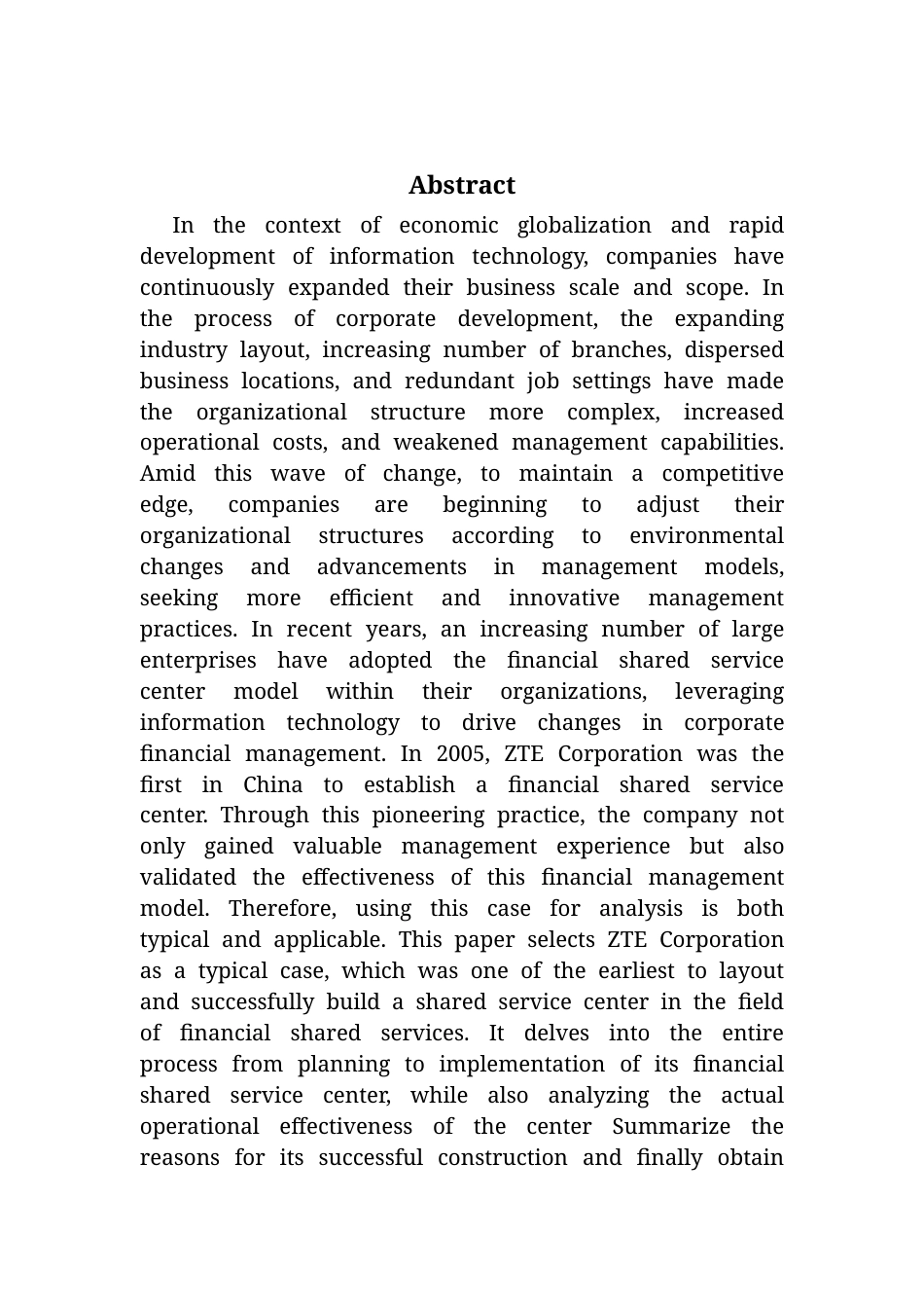 25年CH会计学 关键词：财务共享服务中心；中兴通讯；构建方式；效果分析终稿-约21062字符.docx_第3页