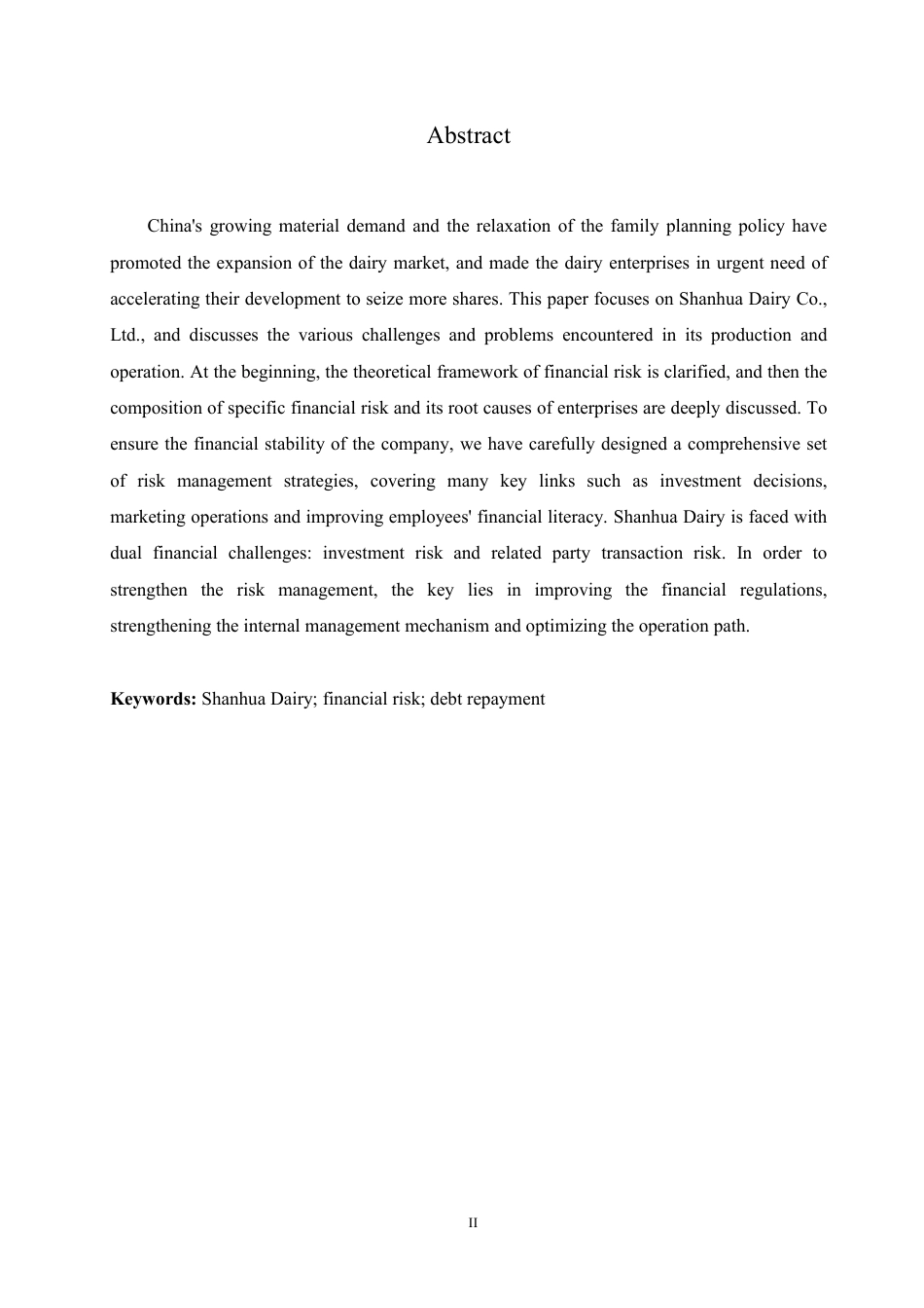 25年CH  山花乳业有限公司财务风险分析与防范-成教.pdf_第4页