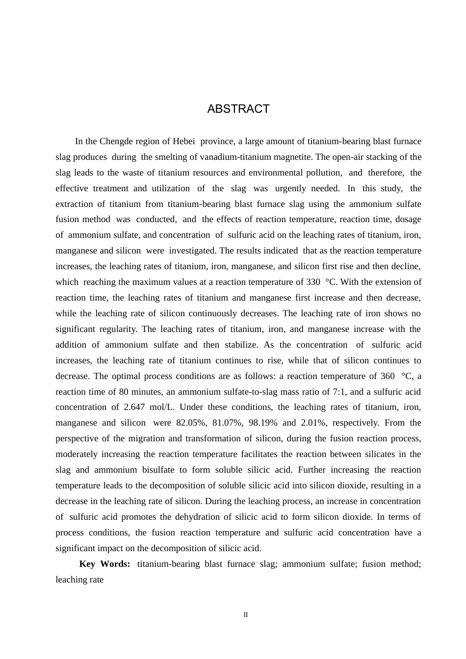 25年CH环境科学-硫酸铵熔融法处理含钛高炉渣的影响因素研究终版-约15085字符.docx_第2页