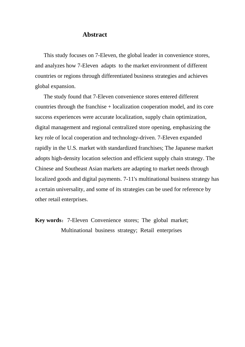 25年CH国际商务 《7-11便利店全球市场经营策略研究》终稿-约15664字符.docx_第2页