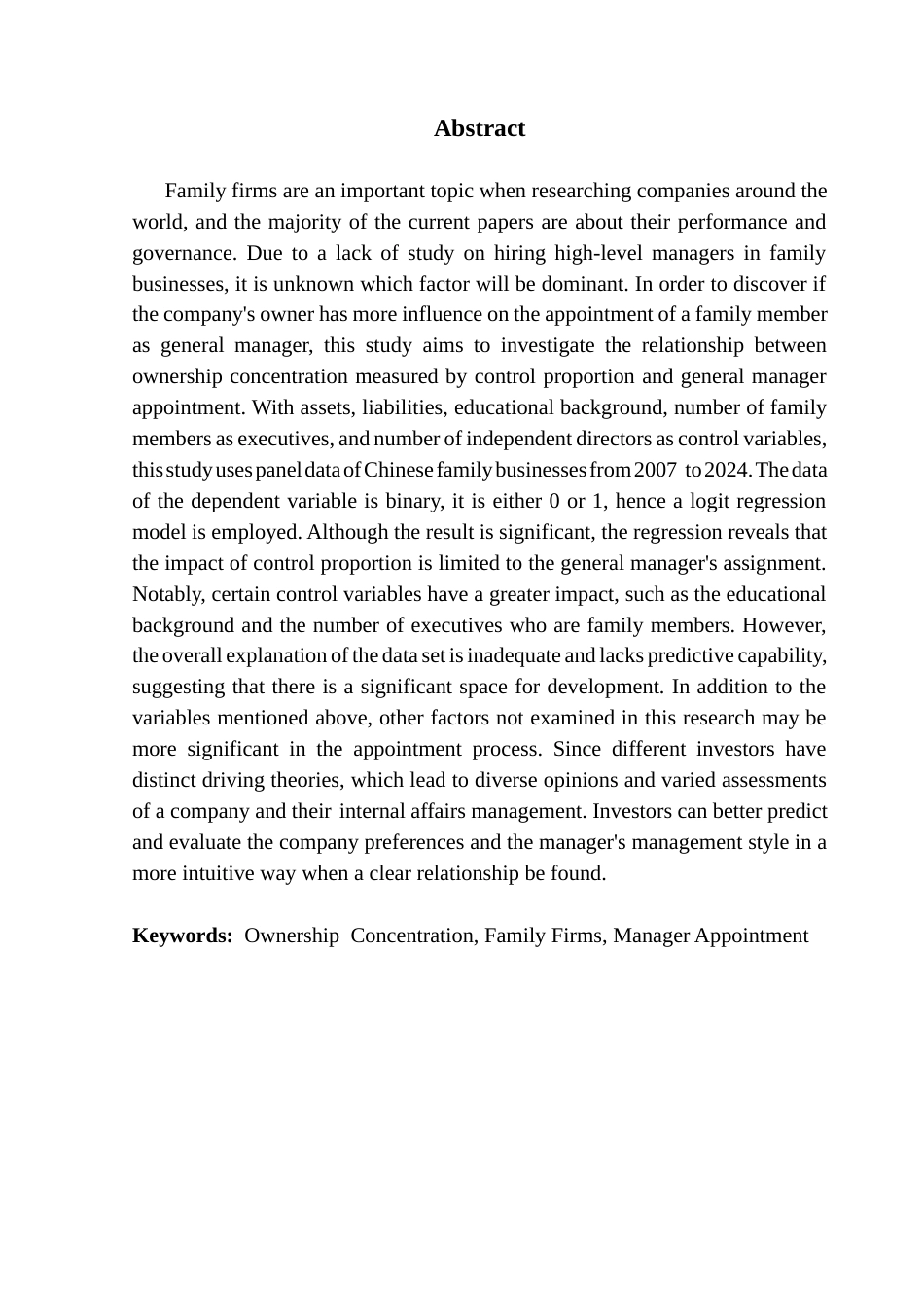 25年CH金融学英语 家族企业总经理任命的所有权集中度验证终稿-约56712字符.docx_第2页