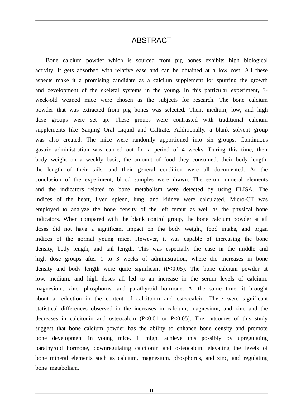 25年CH制药工程 骨钙粉对幼龄小鼠骨密度影响与机制研究 最终稿-约10941字符.docx_第2页