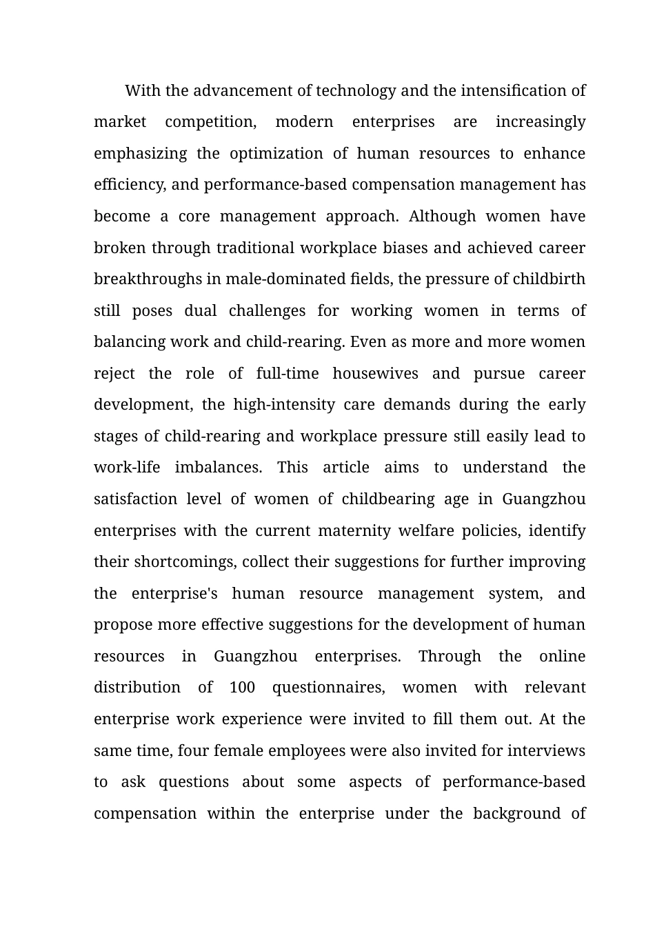 25年CH人力资源管理 关键词：生育福利政策，绩效薪酬管理，女性员工终稿-约20022字符.docx_第2页