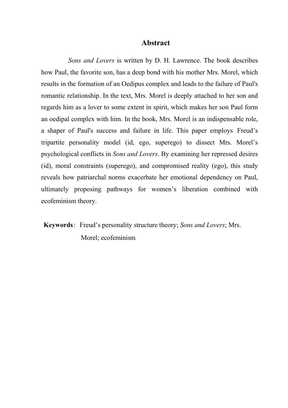 25年CH商务英语 精神分析见解_莫瑞尔夫人的李斯特菌D的探索。H.劳伦斯的_桑桑德恋人_thr-约53803字符.pdf_第3页