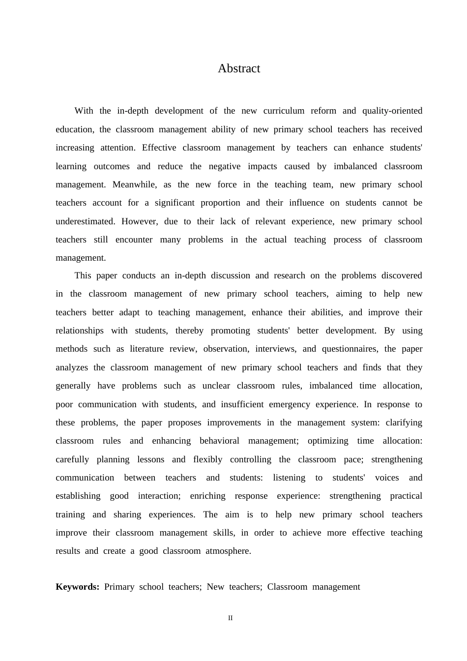 25年CH小学教育 小学新任教师课堂管理存在的问题及对策-约17137字符.doc_第2页